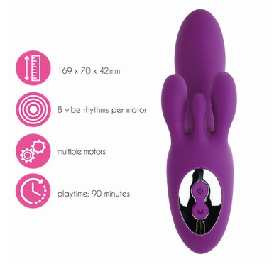 FeelzToys - TriVibe G-Spot Vibrator met Clitoris & Schaamlippen Stimulatie Paars